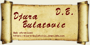 Đura Bulatović vizit kartica